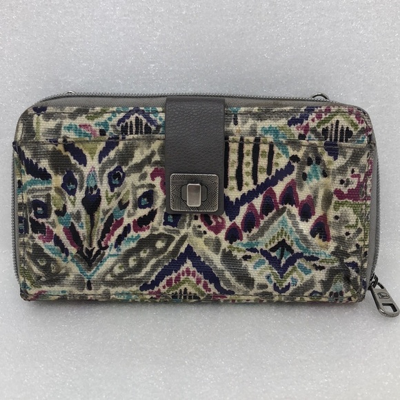 Sakroots Wallet Gray Artsy Zip Around - Picture 4 of 16